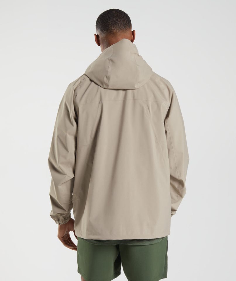 Men's Gymshark Retake Jackets Beige | NZ 7TPWJX